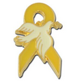 Dove on Yellow Ribbon Lapel Pin